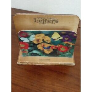 Vintage Avon Company Floral Letter Holder ~ Southampton England